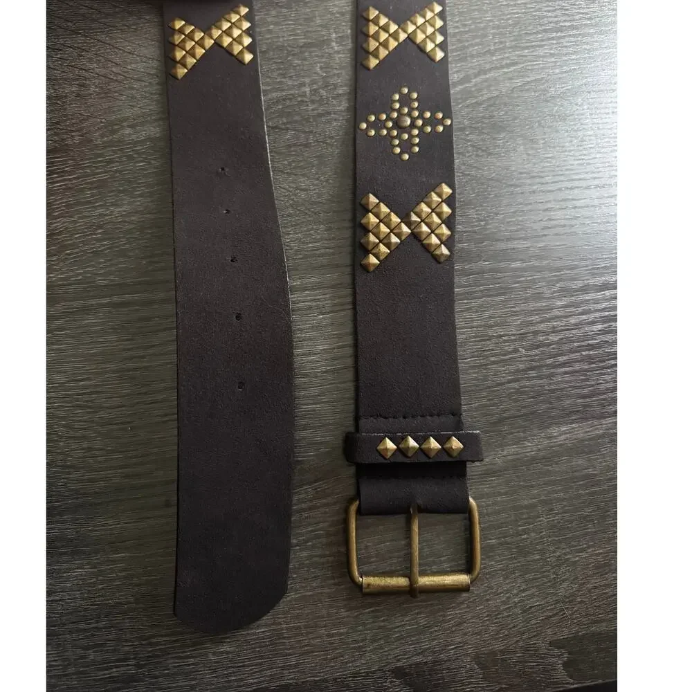 Amiee Lynn Black Belt With‎ Studded Detail Size Large